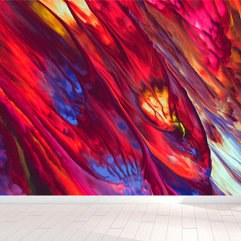 Dark Color Blowout Effect Mural Water Resistant Wall Covering for House Interior Clearhalo 'Wall Decor' 'Wall Mural' 1758997