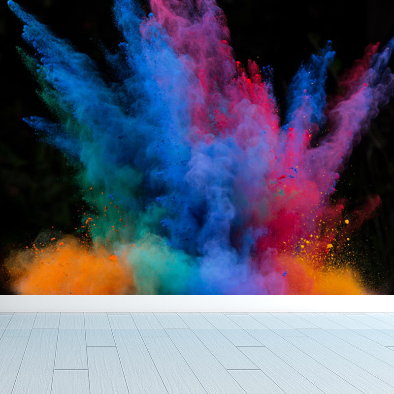 Explosion Pattern Wall Mural Bright Color Modern Creative Wall Decor for Living Room Blue Clearhalo 'Wall Decor' 'Wall Mural' 1759026