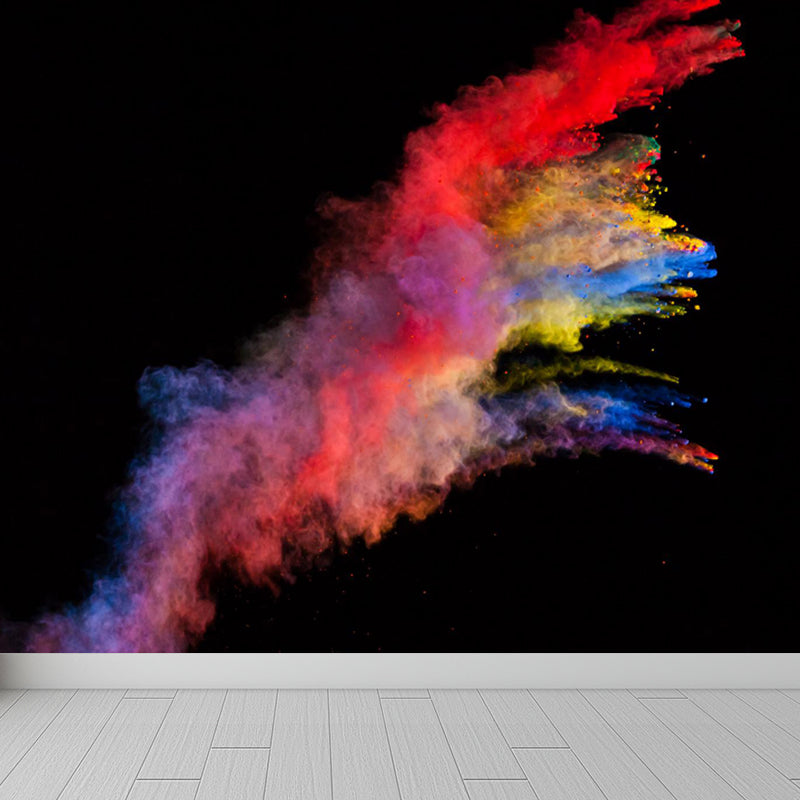 Explosion Pattern Wall Mural Bright Color Modern Creative Wall Decor for Living Room Pink Clearhalo 'Wall Decor' 'Wall Mural' 1759031