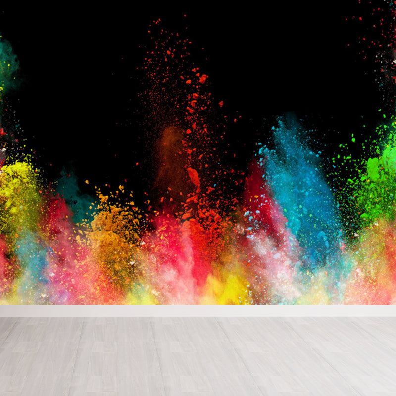 Explosion Pattern Wall Mural Bright Color Modern Creative Wall Decor for Living Room Black Clearhalo 'Wall Decor' 'Wall Mural' 1759036
