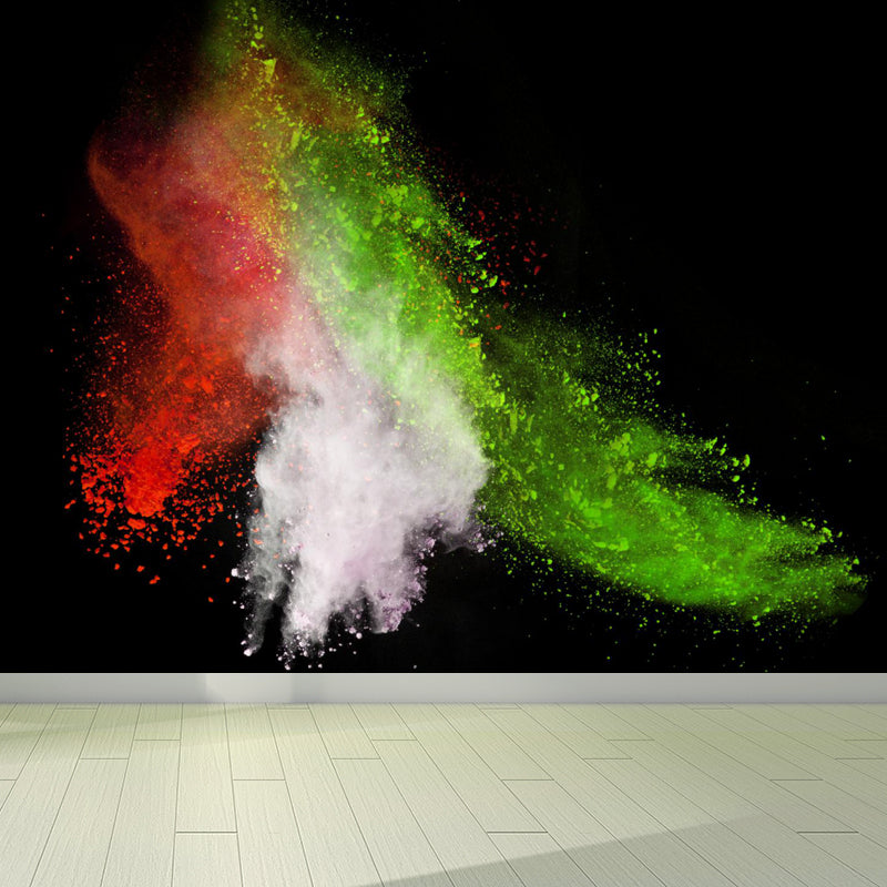 Photography Abstract Burst Print Mural Decal Big Wall Art for Sitting Room, Custom Made Green Clearhalo 'Wall Decor' 'Wall Mural' 1759051