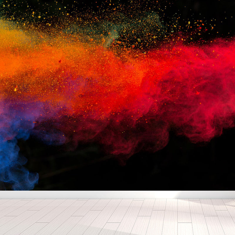 Huge Burst Wallpaper Mural Boys Room Abstract Wall Covering in Multi-Color, Washable Red Clearhalo 'Wall Decor' 'Wall Mural' 1759066