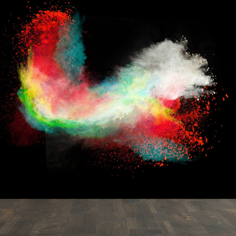 Huge Burst Wallpaper Mural Boys Room Abstract Wall Covering in Multi-Color, Washable White Clearhalo 'Wall Decor' 'Wall Mural' 1759071