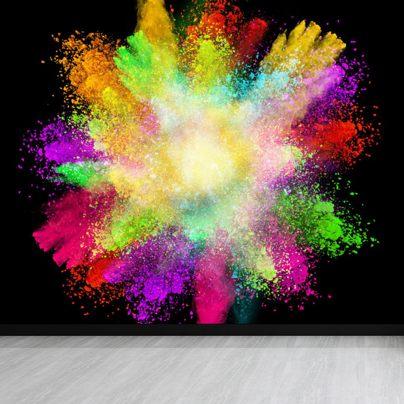 Huge Burst Wallpaper Mural Boys Room Abstract Wall Covering in Multi-Color, Washable Yellow Clearhalo 'Wall Decor' 'Wall Mural' 1759086