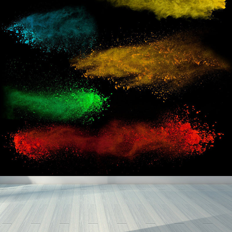 Cool Burst Print Mural Wallpaper Living Room Abstract Wall Art, Custom Size Available Red Clearhalo 'Wall Decor' 'Wall Mural' 1759121