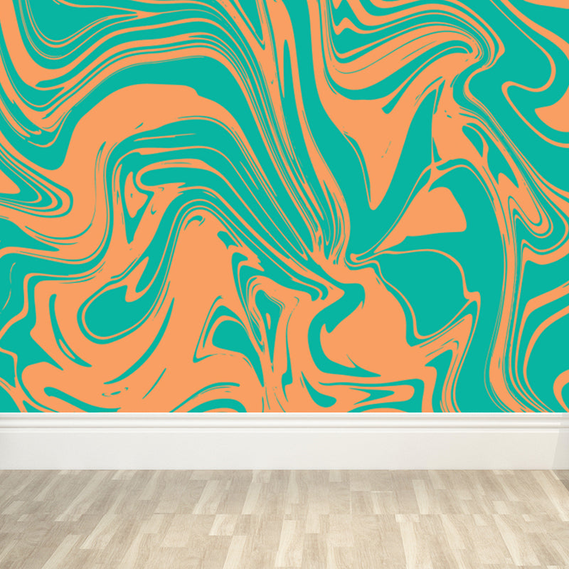 Moisture Resistant Magma Wallpaper Mural Modern Non-Woven Wall Covering, Custom Print Clearhalo 'Wall Decor' 'Wall Mural' 1759143