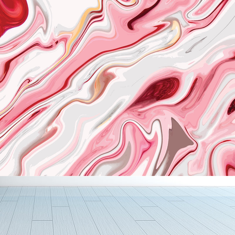 Moisture Resistant Magma Wallpaper Mural Modern Non-Woven Wall Covering, Custom Print Clearhalo 'Wall Decor' 'Wall Mural' 1759147