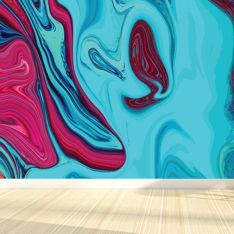 Moisture Resistant Magma Wallpaper Mural Modern Non-Woven Wall Covering, Custom Print Clearhalo 'Wall Decor' 'Wall Mural' 1759157