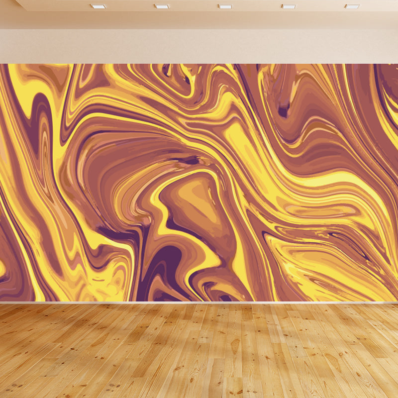 Moisture Resistant Magma Wallpaper Mural Modern Non-Woven Wall Covering, Custom Print Clearhalo 'Wall Decor' 'Wall Mural' 1759163