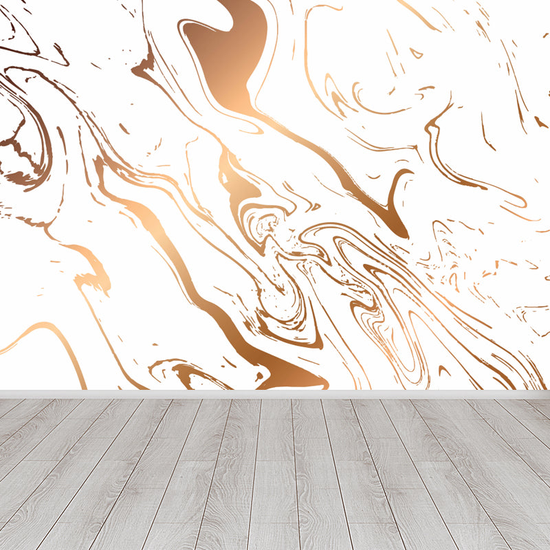 Large Flow Pattern Mural Decal Stain Resistant Contemporary Living Room Wall Art White Clearhalo 'Wall Decor' 'Wall Mural' 1759176