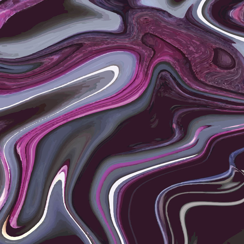 Modern Waves Mural Wallpaper for Family Room Personalized Wall Decor in Dark Color Clearhalo 'Wall Decor' 'Wall Mural' 1759194