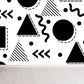 Whole Geometric Shapes Wallpaper Mural Black and White Non-Woven Wall Covering for Decor, Custom Clearhalo 'Wall Decor' 'Wall Mural' 1759313