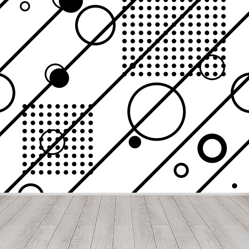 Illustration Geometry Mural Wallpaper Giant Wall Covering for House Interior, Custom Size Clearhalo 'Wall Decor' 'Wall Mural' 1759332