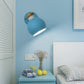Metal Globe Wall Light Rotatable 1 Light Nordic Style Wall Sconce for Child Bedroom Corridor Blue Clearhalo 'Wall Lamps & Sconces' 'Wall Lights' Lighting' 175941
