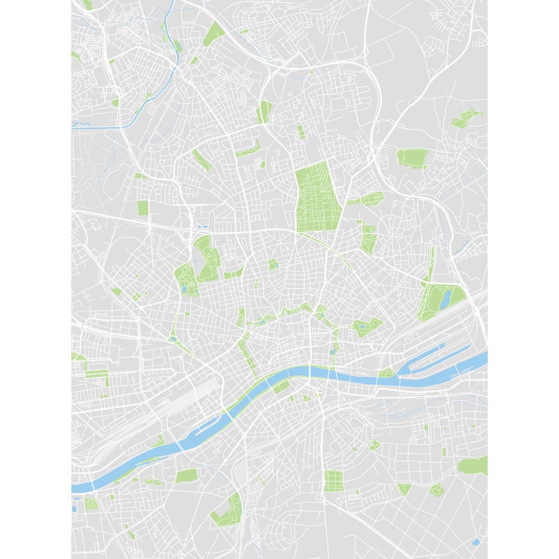 Non-Woven Pastel Mural Modern Satellite Map Wall Covering, Custom Size Available Clearhalo 'Wall Decor' 'Wall Mural' 1759429