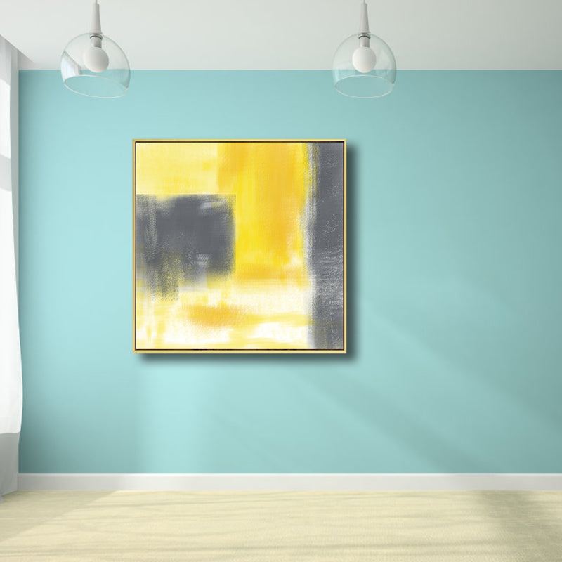 Modern Art Style Abstract Painting Canvas Light Color Watercolor Wall Decor, Multiple Sizes Light Yellow Clearhalo 'Arts' 'Canvas Art' 1759448