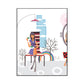 Textured Pastel Color Canvas Scandinavian Leisure Girl Wall Art Decor for Bedroom Clearhalo 'Arts' 'Canvas Art' 1759531