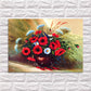 Impressionism Blooming Flower Wall Decor Canvas Light Color Florentine Art Print, Multiple Sizes Red Clearhalo 'Arts' 'Canvas Art' 1759532