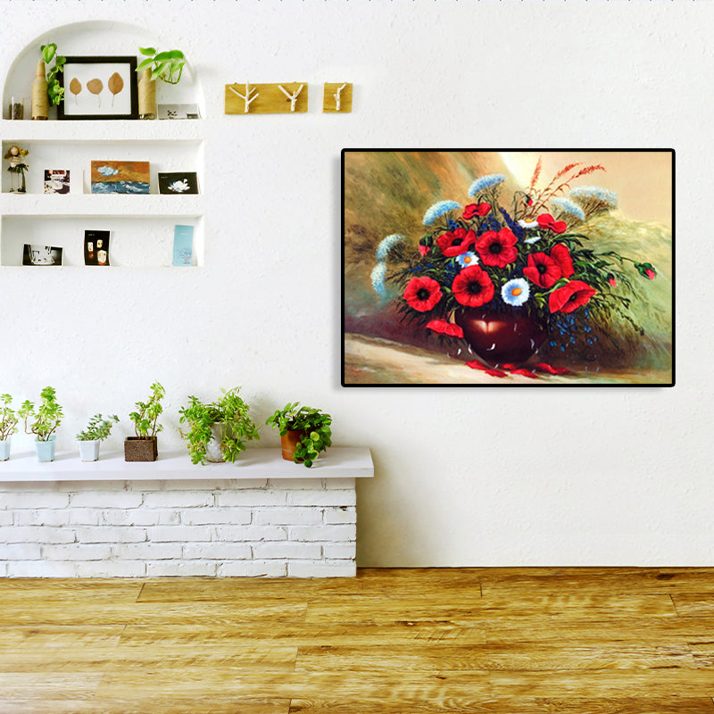 Impressionism Blooming Flower Wall Decor Canvas Light Color Florentine Art Print, Multiple Sizes Clearhalo 'Arts' 'Canvas Art' 1759534