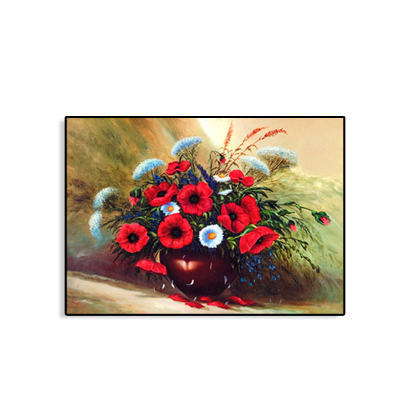 Impressionism Blooming Flower Wall Decor Canvas Light Color Florentine Art Print, Multiple Sizes Clearhalo 'Arts' 'Canvas Art' 1759535