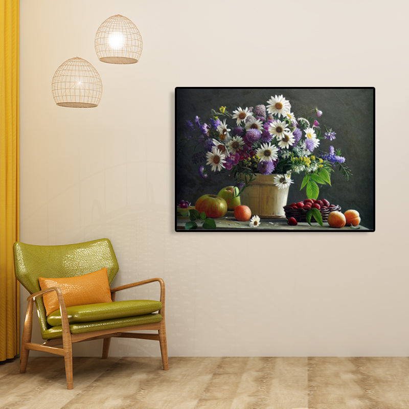 Impressionism Blooming Flower Wall Decor Canvas Light Color Florentine Art Print, Multiple Sizes Purple Clearhalo 'Arts' 'Canvas Art' 1759539