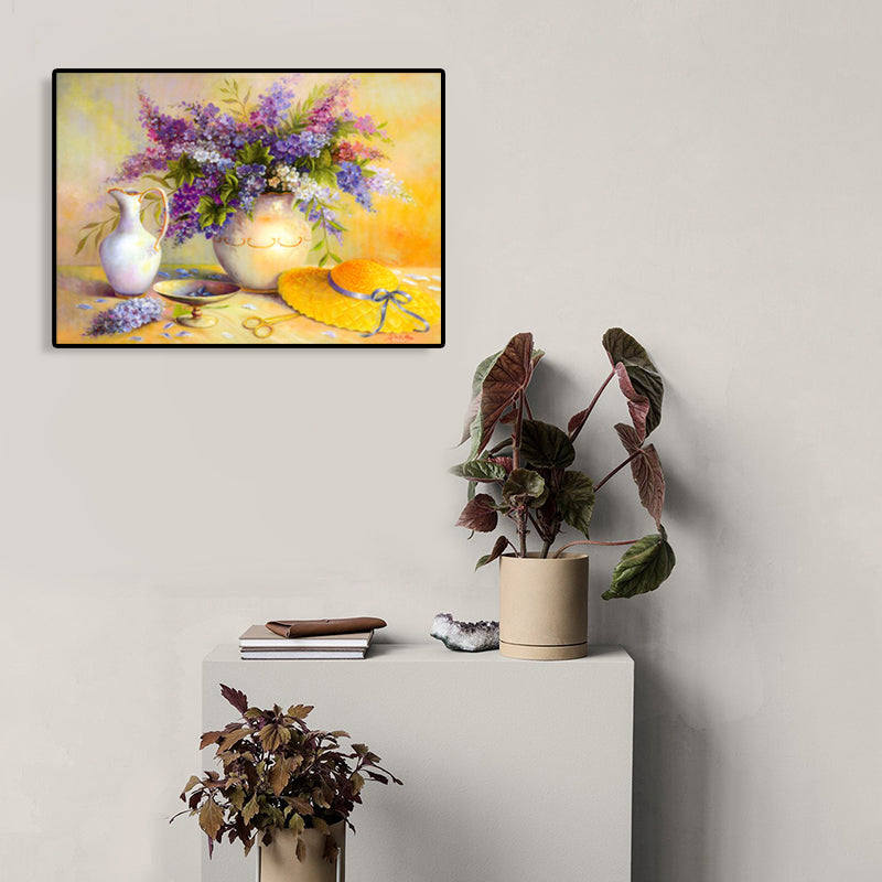 Impressionism Blooming Flower Wall Decor Canvas Light Color Florentine Art Print, Multiple Sizes Clearhalo 'Arts' 'Canvas Art' 1759545