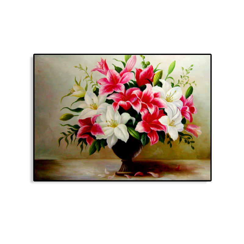 Impressionism Blooming Flower Wall Decor Canvas Light Color Florentine Art Print, Multiple Sizes Clearhalo 'Arts' 'Canvas Art' 1759550
