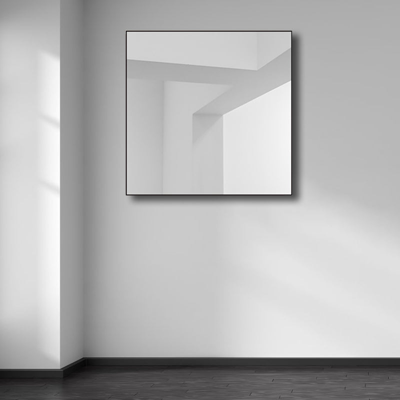 Architecture Interior View Canvas Soft White Minimalism Wall Art Print for Sitting Room Clearhalo 'Art Gallery' 'Canvas Art' 'Contemporary Art Gallery' 'Modern' Arts' 1759571