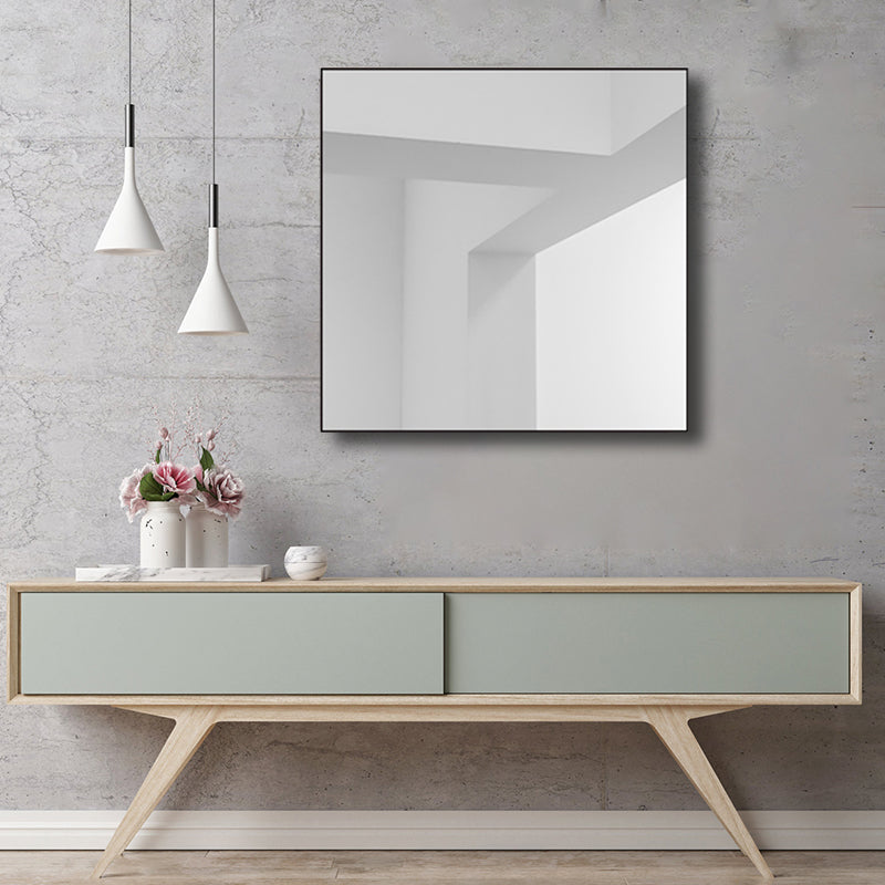 Architecture Interior View Canvas Soft White Minimalism Wall Art Print for Sitting Room Clearhalo 'Art Gallery' 'Canvas Art' 'Contemporary Art Gallery' 'Modern' Arts' 1759572