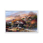Forest Cottage Wall Decor Impressionism Style Canvas Art Print, Multiple Sizes Available Clearhalo 'Arts' 'Canvas Art' 1759588