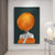 Soft Color Stylish Girl Canvas Contemporary Textured Wall Art Decor for Living Room Orange Clearhalo 'Art Gallery' 'Canvas Art' 'Contemporary Art Gallery' 'Modern' Arts' 1759592