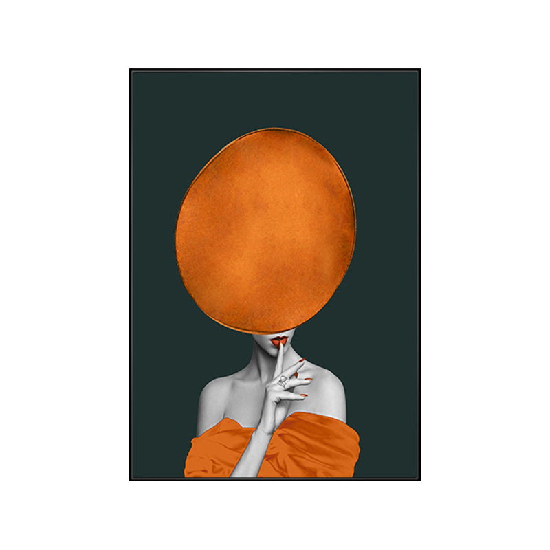 Soft Color Stylish Girl Canvas Contemporary Textured Wall Art Decor for Living Room Clearhalo 'Art Gallery' 'Canvas Art' 'Contemporary Art Gallery' 'Modern' Arts' 1759595