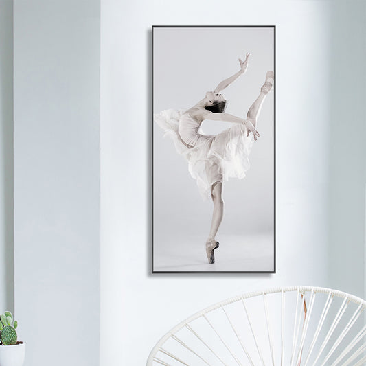 Modern Style Wall Art Decor Beige Ballet Girl Painting, Multiple Sizes Available Clearhalo 'Art Gallery' 'Canvas Art' 'Contemporary Art Gallery' 'Modern' Arts' 1759608