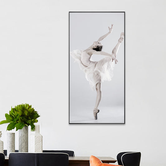 Modern Style Wall Art Decor Beige Ballet Girl Painting, Multiple Sizes Available Clearhalo 'Art Gallery' 'Canvas Art' 'Contemporary Art Gallery' 'Modern' Arts' 1759609