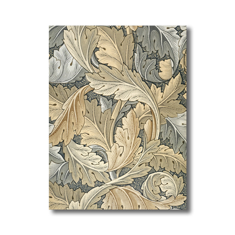 Art Nouveau Flower Print Painting Canvas Textured Light Color Wall Decor for Guest Room Clearhalo 'Arts' 'Canvas Art' 1759657