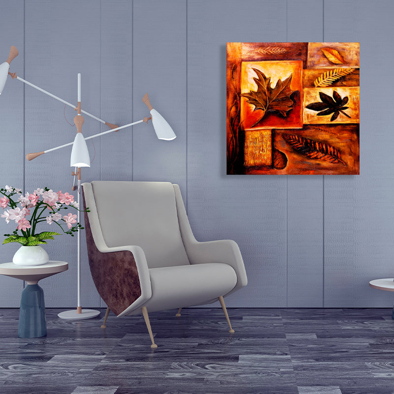 Soft Color Botanical Pattern Painting Textured Wall Art Decor for Bedroom, Multiple Sizes Clearhalo 'Arts' 'Canvas Art' 1759675