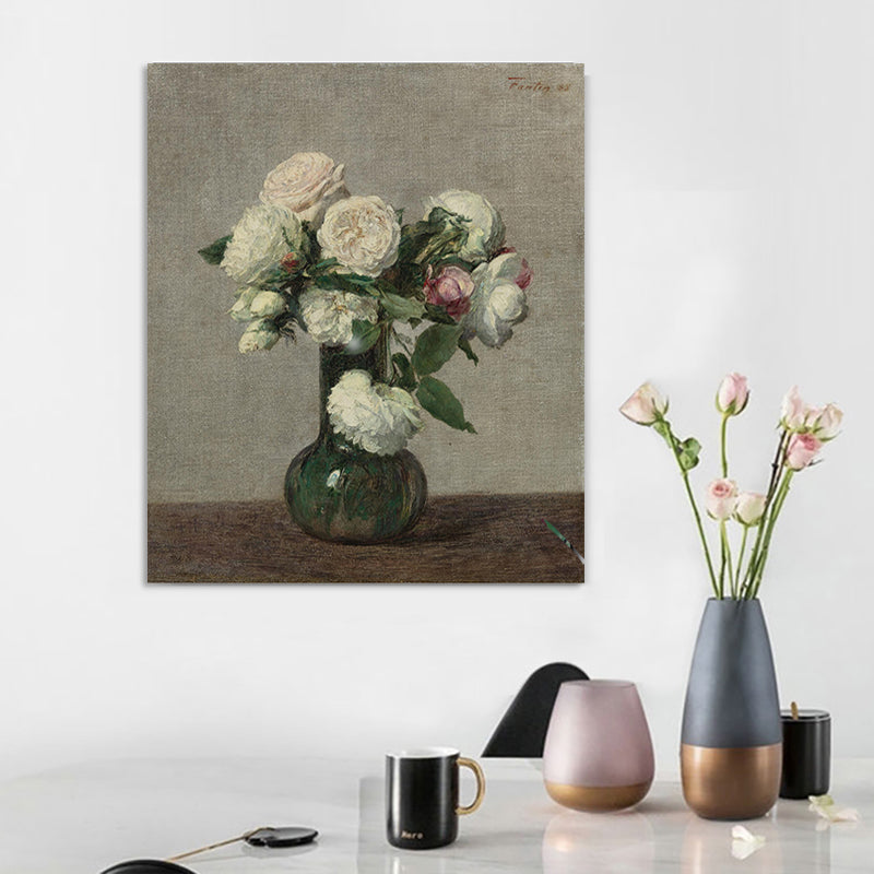 Soft Color Oil Painting Canvas Textured Impressionism Style Bedroom Wall Art Print Clearhalo 'Arts' 'Canvas Art' 1759696