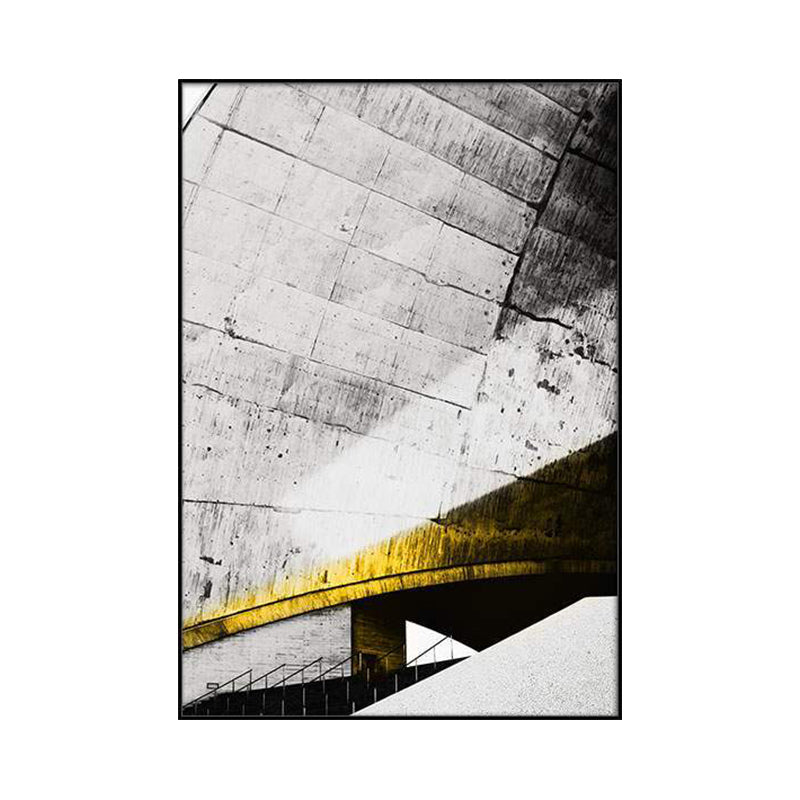 Pastel Color Novel Building Canvas Vintage Style Textured Wall Decor for Living Room Clearhalo 'Arts' 'Canvas Art' 1759720