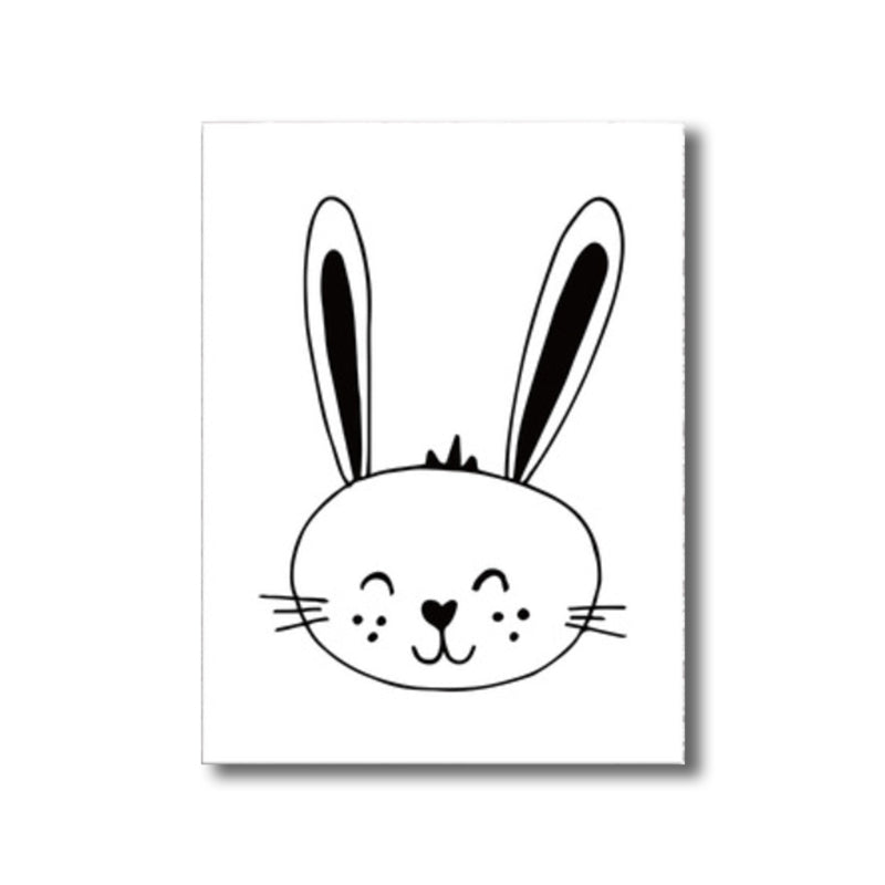 Kids Style Rabbit Wall Art Canvas Textured Pastel Color Painting for Children's Room Clearhalo 'Art Gallery' 'Canvas Art' 'Kids' Arts' 1759810