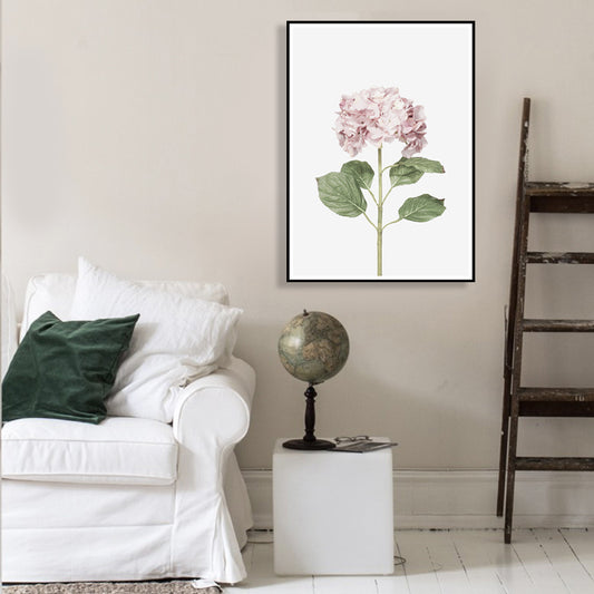 Lilacs Canvas Print House Interior Photographic Flower Wall Art in Pink, Textured Clearhalo 'Art Gallery' 'Canvas Art' 'Contemporary Art Gallery' 'Modern' Arts' 1759843