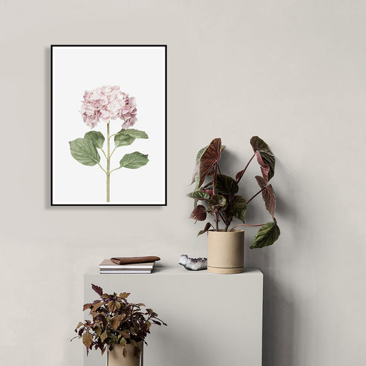 Lilacs Canvas Print House Interior Photographic Flower Wall Art in Pink, Textured Clearhalo 'Art Gallery' 'Canvas Art' 'Contemporary Art Gallery' 'Modern' Arts' 1759844