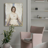Oil Painting Renaissance Style Canvas Winged Girl in White, Multiple Sizes Available