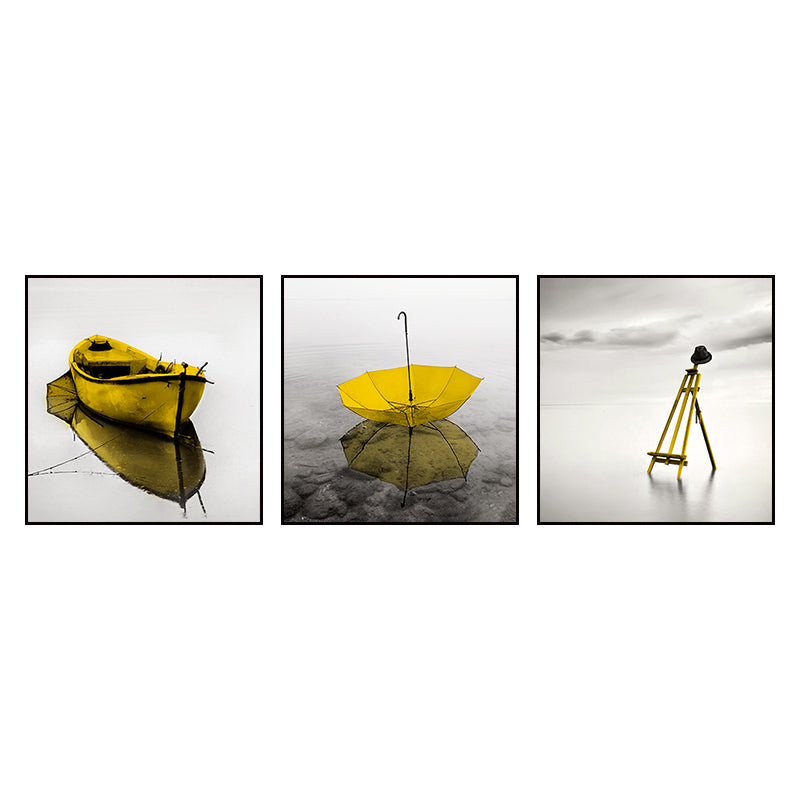 Photographic Still Life Canvas Art Yellow Contemporary Wall Decor for Home, Set of 3 Clearhalo 'Art Gallery' 'Canvas Art' 'Contemporary Art Gallery' 'Modern' Arts' 1759859