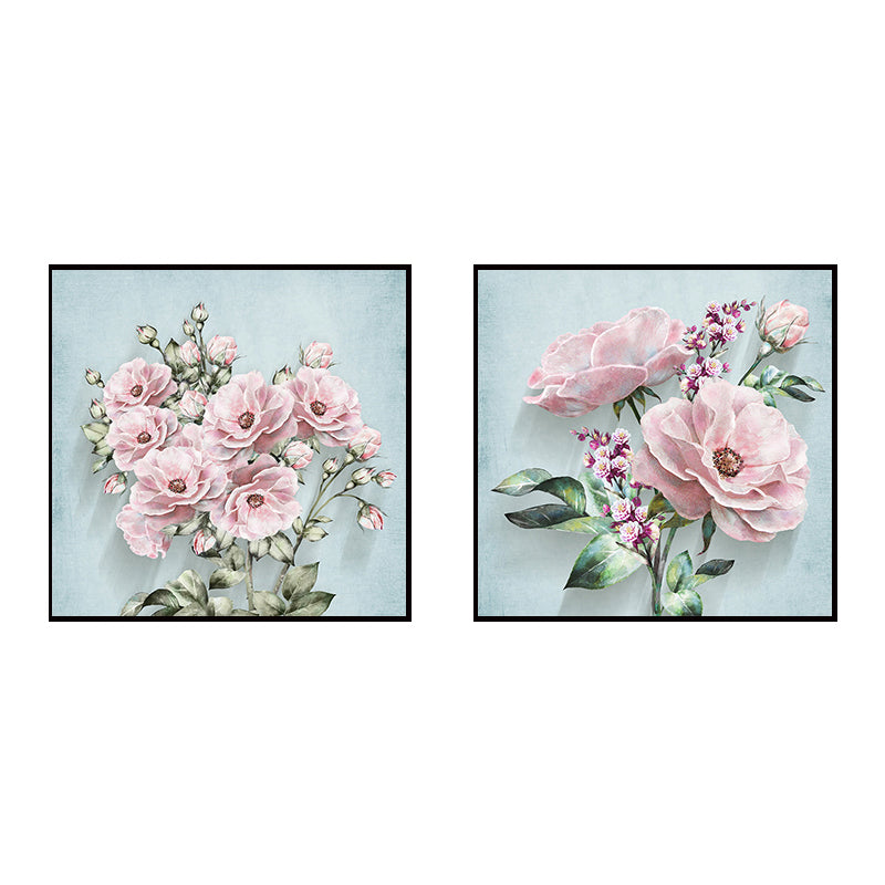 Soft Color Flower Blossom Art Print Textured Modernist Dining Room Canvas, Multiple Sizes Clearhalo 'Art Gallery' 'Canvas Art' 'Contemporary Art Gallery' 'Modern' Arts' 1759889