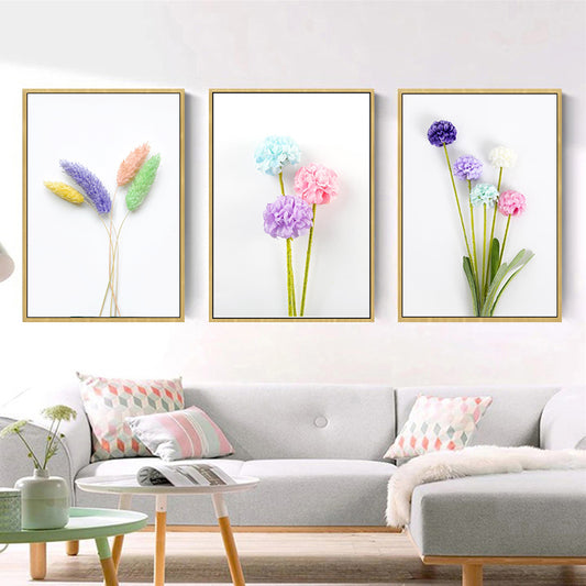 Floral Printed Photography Wall Decor Contemporary Canvas Painting, Multiple Sizes Purple Clearhalo 'Art Gallery' 'Canvas Art' 'Contemporary Art Gallery' 'Modern' Arts' 1759941