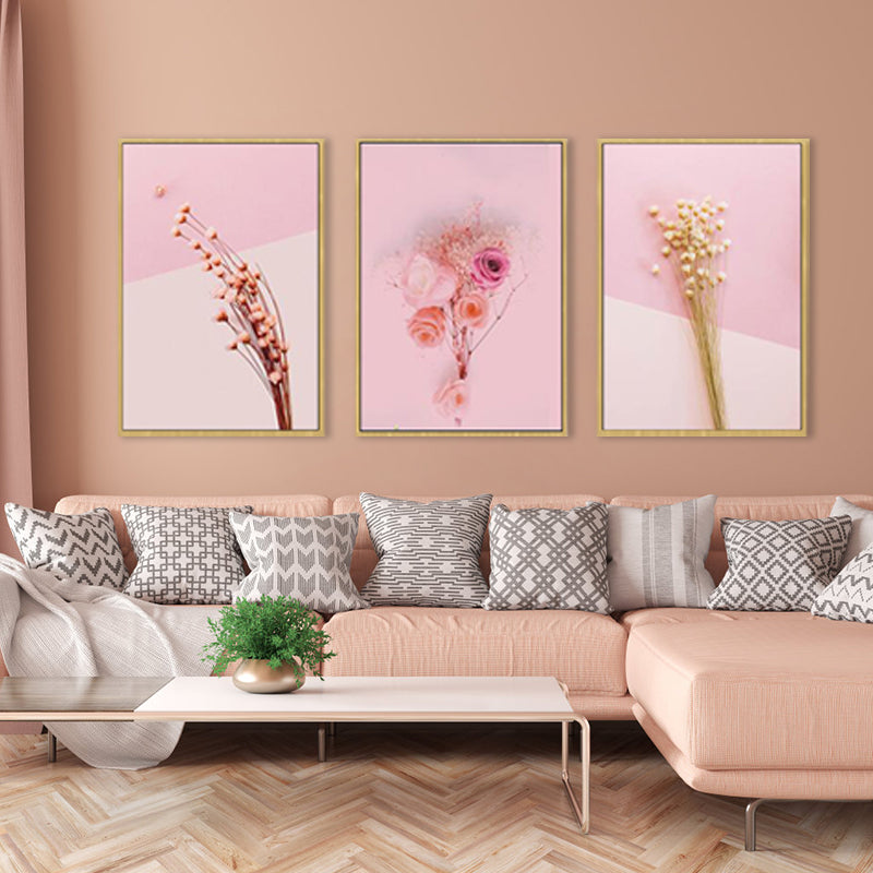 Floral Printed Photography Wall Decor Contemporary Canvas Painting, Multiple Sizes Clearhalo 'Art Gallery' 'Canvas Art' 'Contemporary Art Gallery' 'Modern' Arts' 1759949