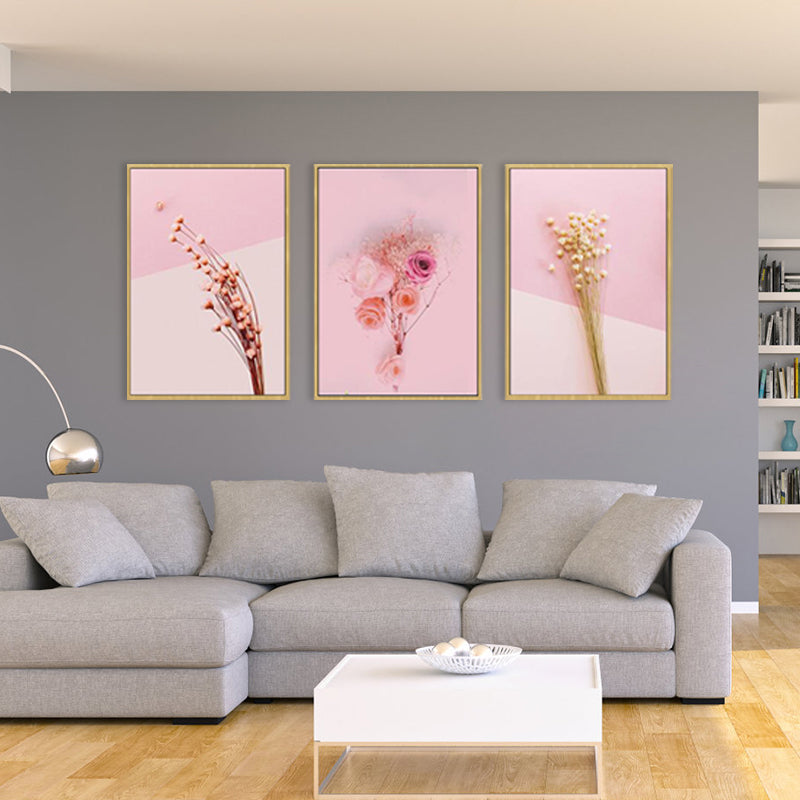 Floral Printed Photography Wall Decor Contemporary Canvas Painting, Multiple Sizes Clearhalo 'Art Gallery' 'Canvas Art' 'Contemporary Art Gallery' 'Modern' Arts' 1759950