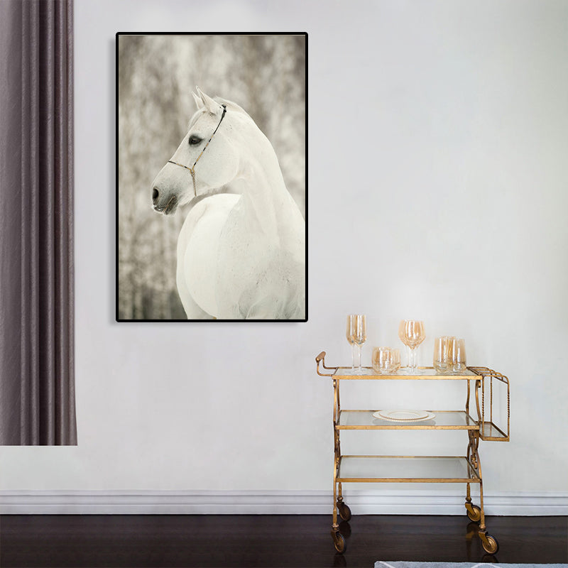 Horse Painting Pastel Color Canvas Wall Art Print Textured, Multiple Sizes Options Clearhalo 'Art Gallery' 'Canvas Art' 'Contemporary Art Gallery' 'Modern' Arts' 1760019