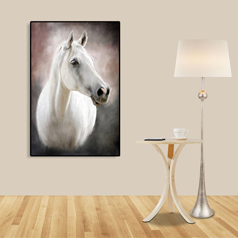 Horse Painting Pastel Color Canvas Wall Art Print Textured, Multiple Sizes Options Brown Clearhalo 'Art Gallery' 'Canvas Art' 'Contemporary Art Gallery' 'Modern' Arts' 1760025