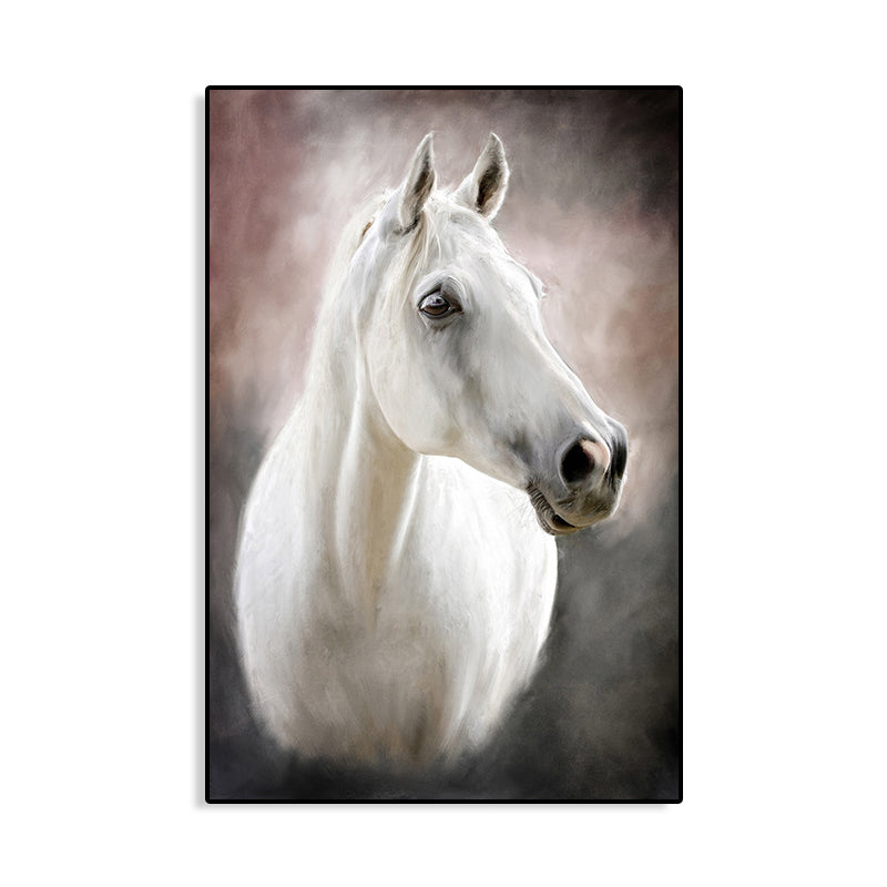 Horse Painting Pastel Color Canvas Wall Art Print Textured, Multiple Sizes Options Clearhalo 'Art Gallery' 'Canvas Art' 'Contemporary Art Gallery' 'Modern' Arts' 1760028